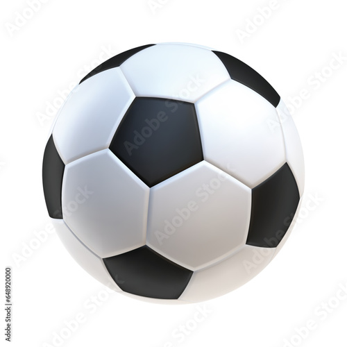 3d soccer ball icon. 3d vector render Symbol or emblem football . Vector illustration