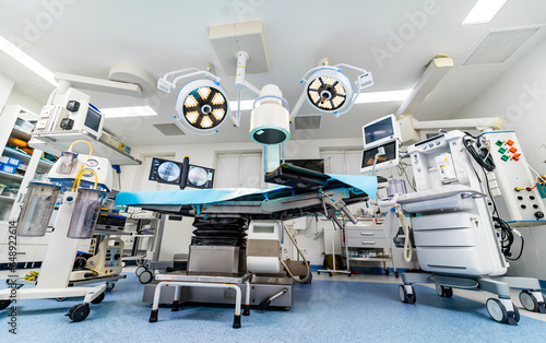 Fototapeta Naklejka Na Ścianę i Meble -  Emergency hospital surgery room. Medical professional surgical ward.