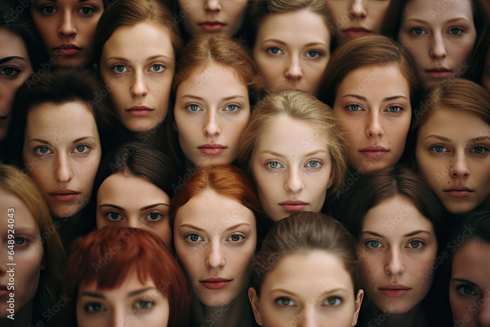 Unity and Diversity of Women, Multiple Female Faces