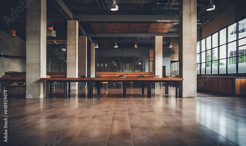 Elegant empty coworking environment. © smth.design