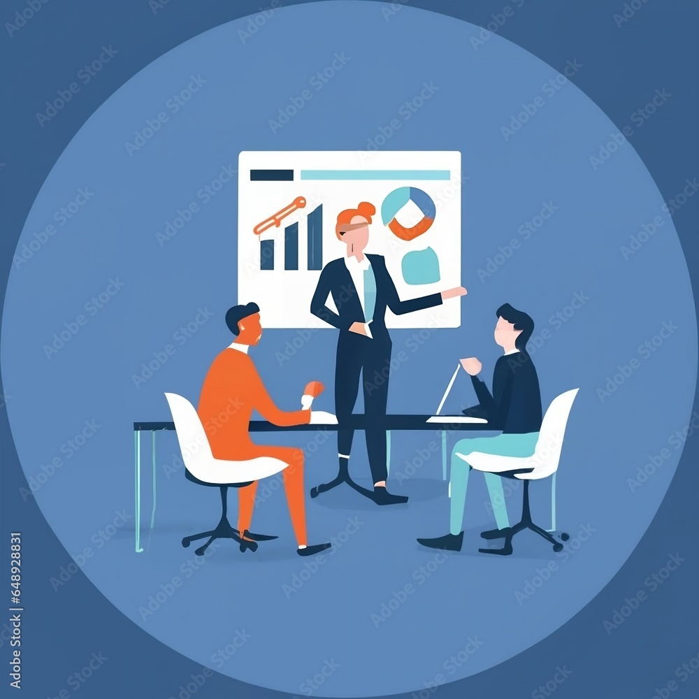 Image of professionals in a strategic meeting, discussing business plans and objectives. Image of professionals in a strategic meeting, discussing business plans and objectives.