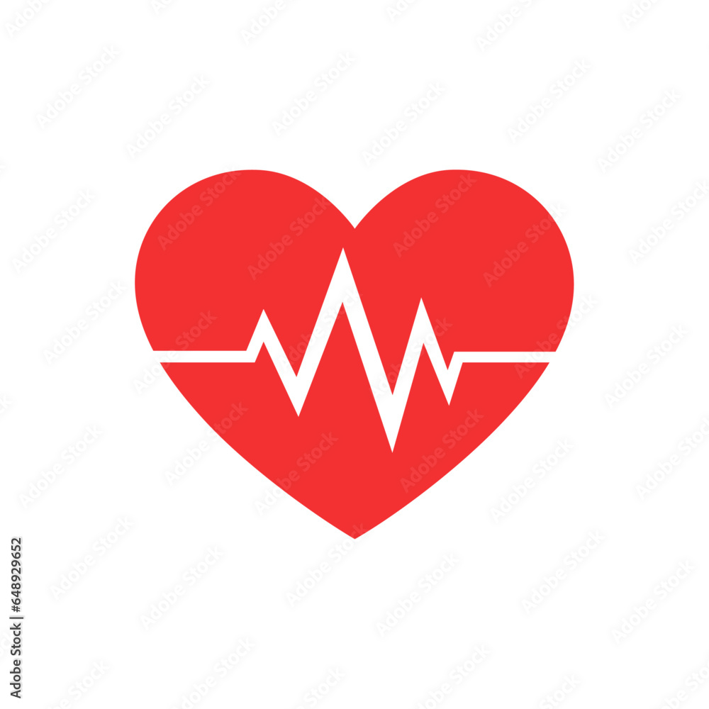 Heart pulse icon. Heartbeat pulse flat vector icon for medical Heart pulse icon. Heartbeat pulse flat vector icon for medical