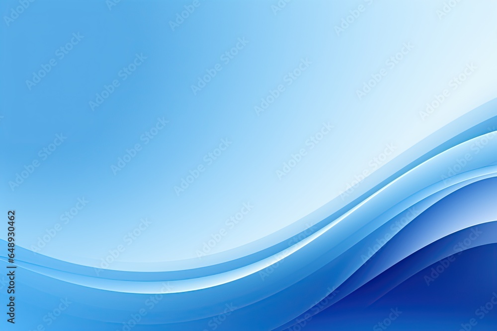 Simple elegant blue background for design, waves, empty space, surface