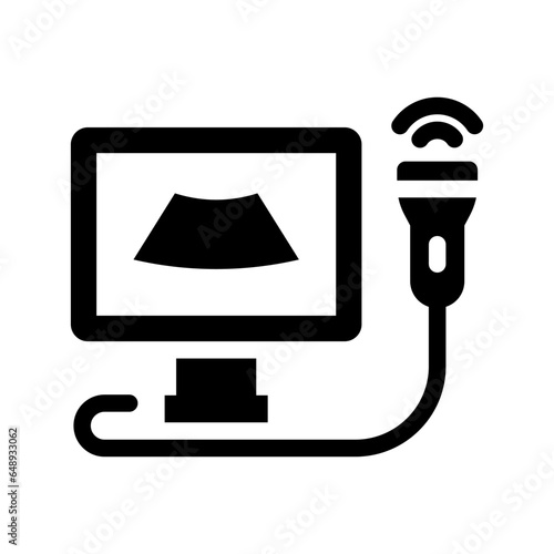 ultrasound solid icon illustration vector graphic