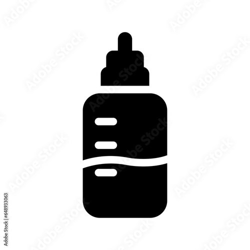 milk bottle solid icon illustration vector graphic