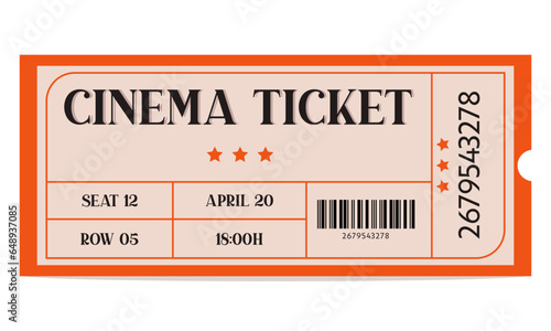 Movie vector ticket