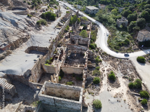 Miniera abbandonata in Sardegna vista col drone - Laveria Brassey - Naracauli - Ingurtosu photo