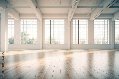 A large empty room, intended for offices