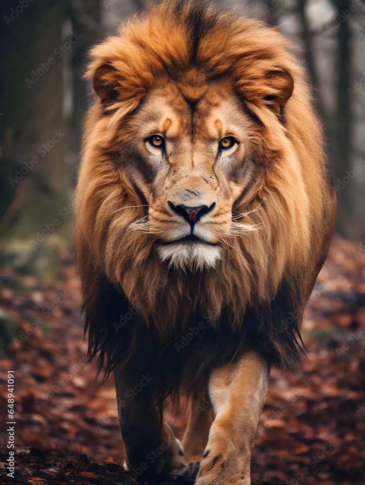 portrait of a lion