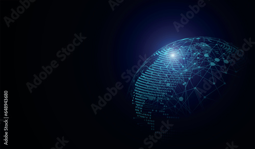 Global network connection and communication technology.Global network background.social network.