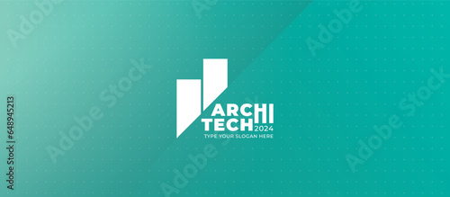 logo graphic design of annual event summit and title made for architecture and technology theme - annual convention for architects