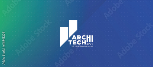 logo graphic design of annual event summit and title made for architecture and technology theme - annual convention for architects