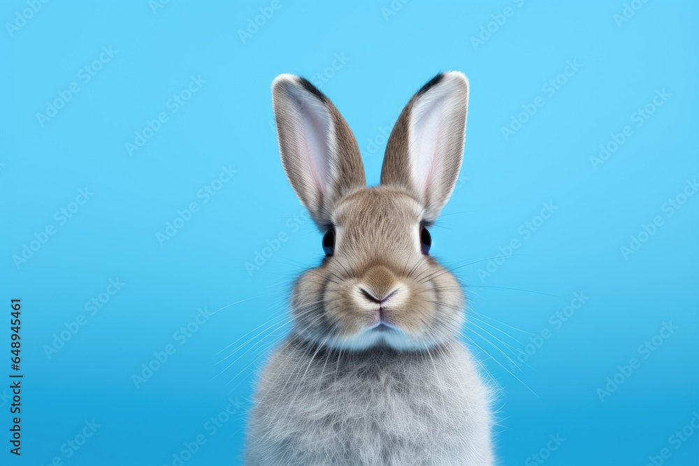 Fototapeta premium bunny on a blue background