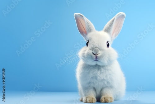 bunny on a blue background