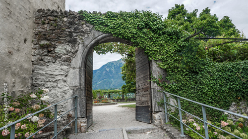 The entrance to the panoramic garden in the Ancient City of Albertville, France.