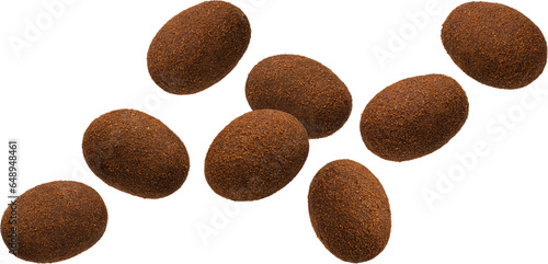 фотографія Chocolate coated almond in cocoa powder isolated