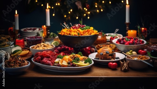 Photo of a table filled with a delicious assortment of dishes and culinary delights