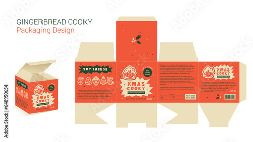 Die Cut Out Box for Gingerbread Cookies