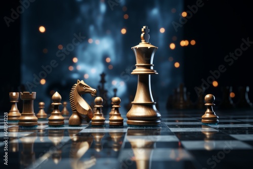 Chess board game concept of business ideas and competition and strategy ideas concept