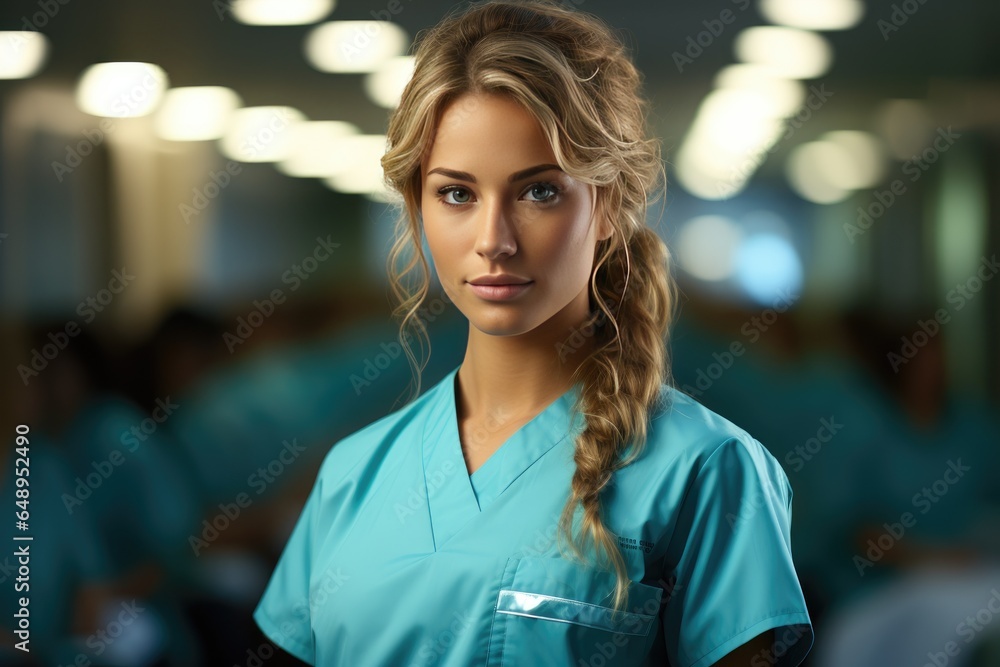 Young beautiful Registered Nurse, future doctor Young beautiful Registered Nurse, future doctor