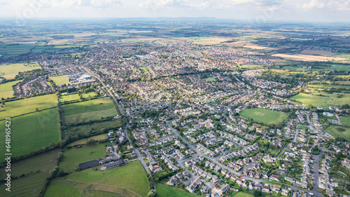 beautiful aerial panorama view of Cheltenham, Gloucestershire, England photo