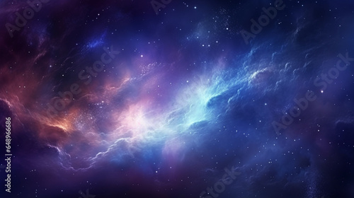 Space background with milky way and shining stars. Colorful cosmos © zeber