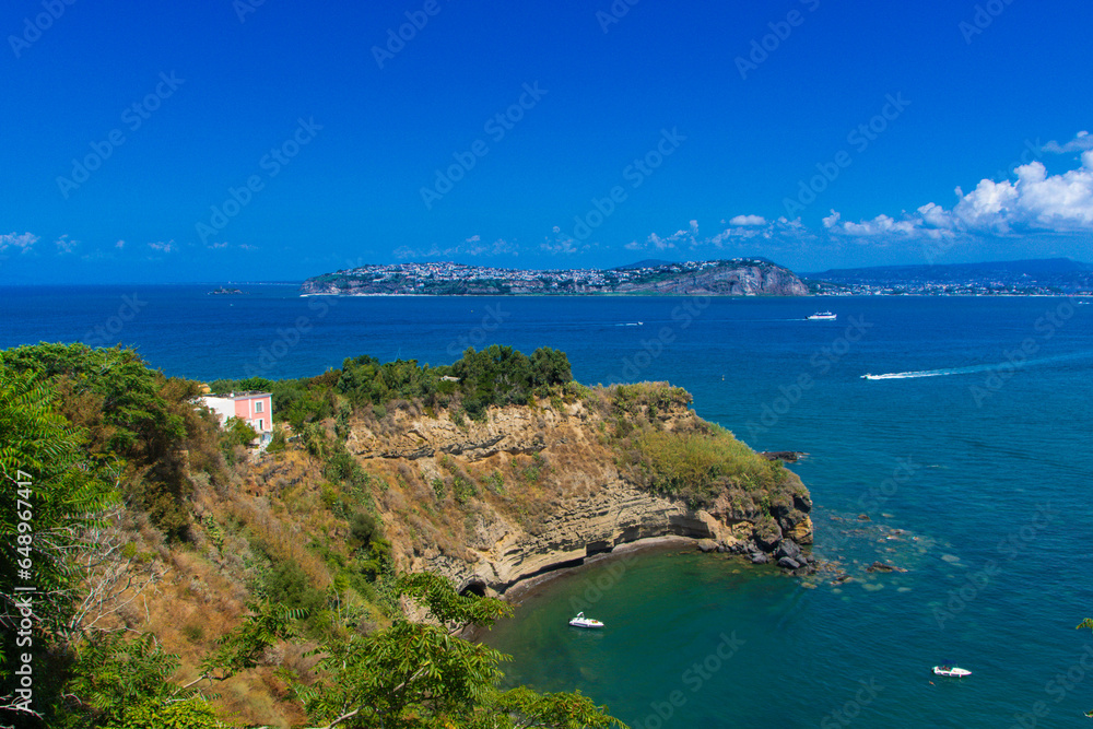 little bay on the coast of Procida little bay on the coast of Procida
