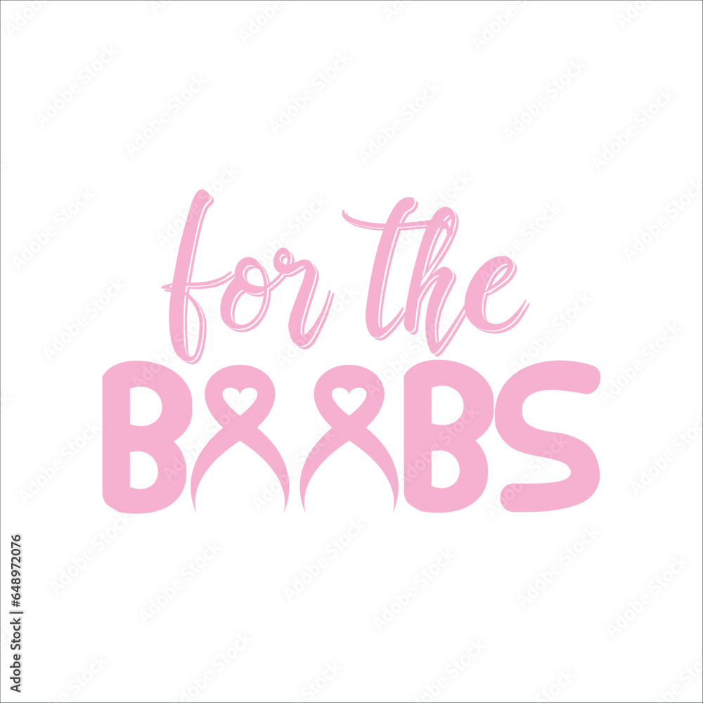 Stylish , fashionable  and awesome Breast Cancer typography art and illustrator