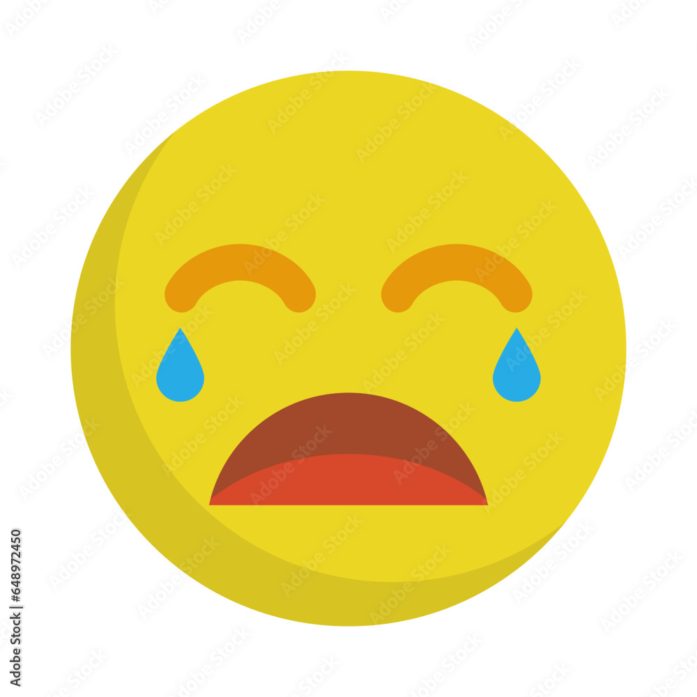 Cry face icon. Crybaby. Vector. Cry face icon. Crybaby. Vector.