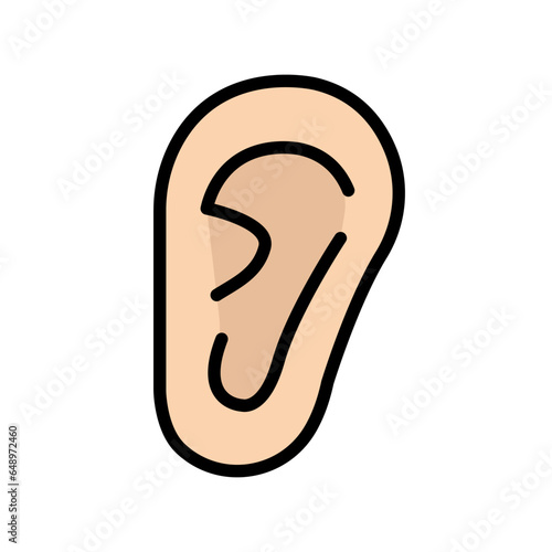 Modern human ear icon. Vector.