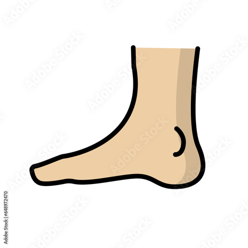 Flat design human foot icon. Vector.