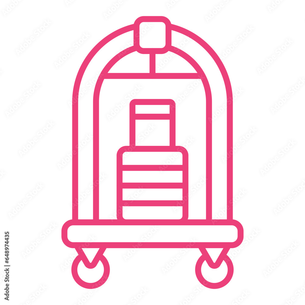 Luggage Cart Icon Luggage Cart Icon