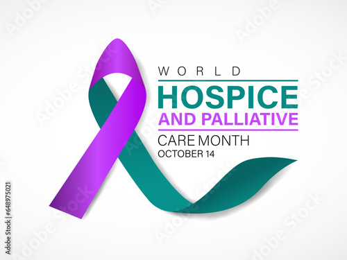 Hospice and Palliative care day is observed each year in October . Banner, poster, card, background design.