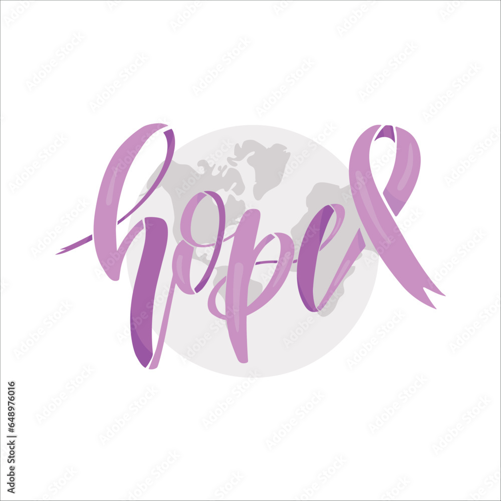 Stylish , fashionable  and awesome Breast Cancer typography art and illustrator