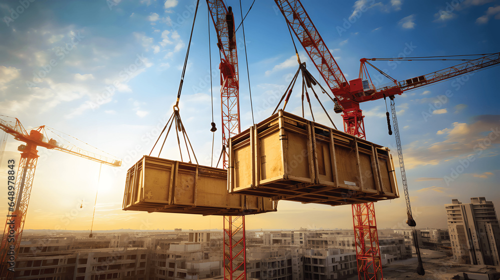 Proper use of slings during tower crane operation at construction site
