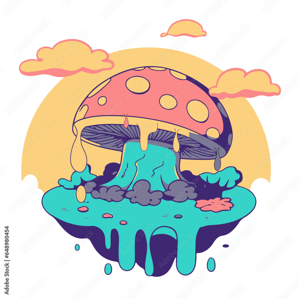 Fototapeta premium Dripping mushroom