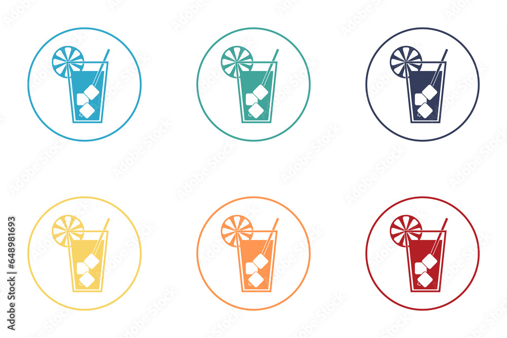 Cocktail icon. Set of illustrations Cocktail icon. Set of illustrations