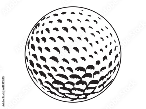 Cartoon Style Golf Ball