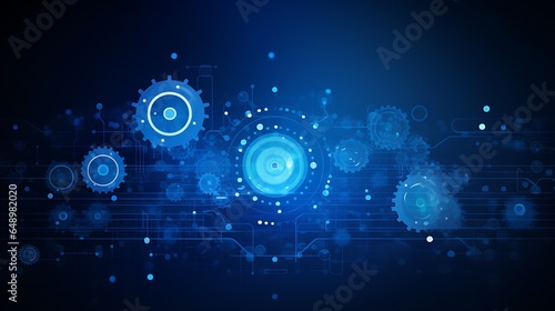 Wallpaper Mural data science, internet, cloud networking, server architecture, artificial intelligence futuristic blue color abstract technology background Torontodigital.ca