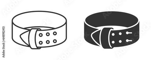 Powerlifting belt icon. Vector illustration.