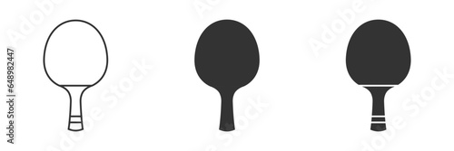Ping pong racket icon. Vector illustration.