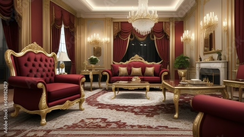 interior of a royal living room