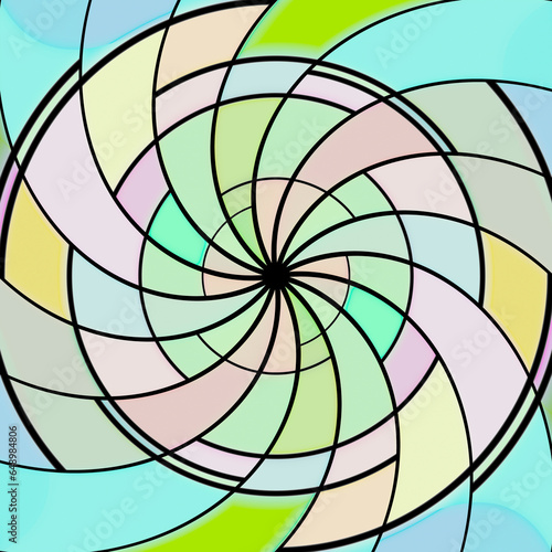 spiral color retro background illustration