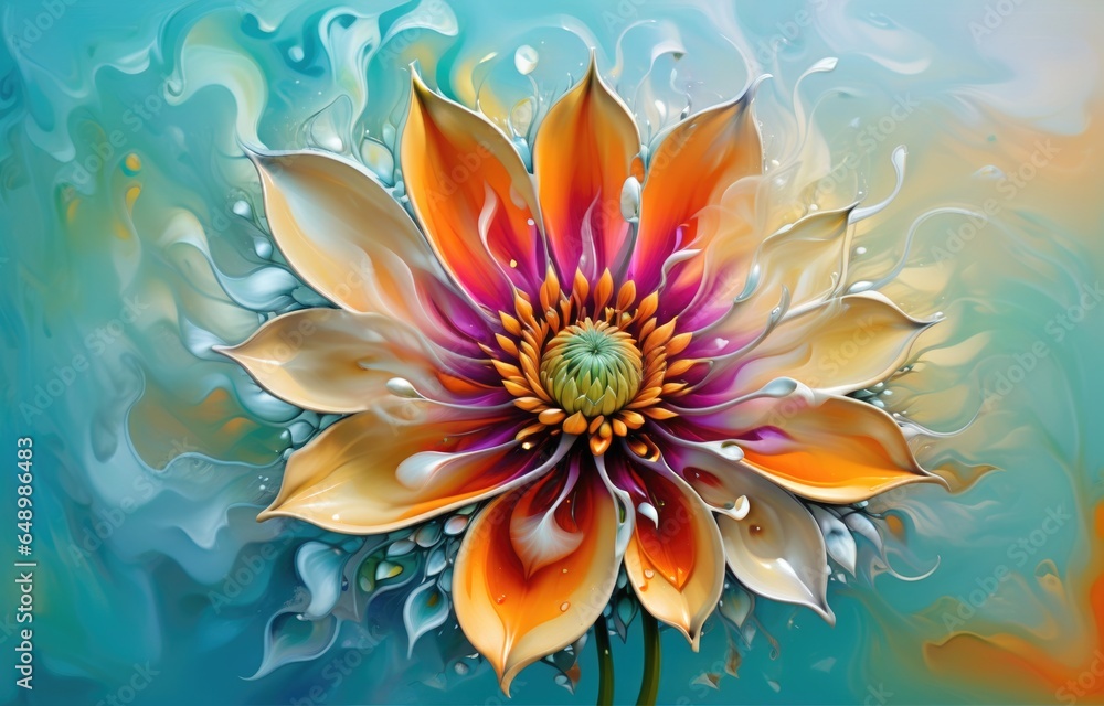 Obraz premium Vivid Floating Flowers