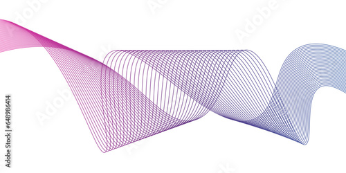 Abstract colorfull wave element for design. Digital frequency track equalizer. Stylized line art background.. Modern technology background, wave design. Vector illustration,