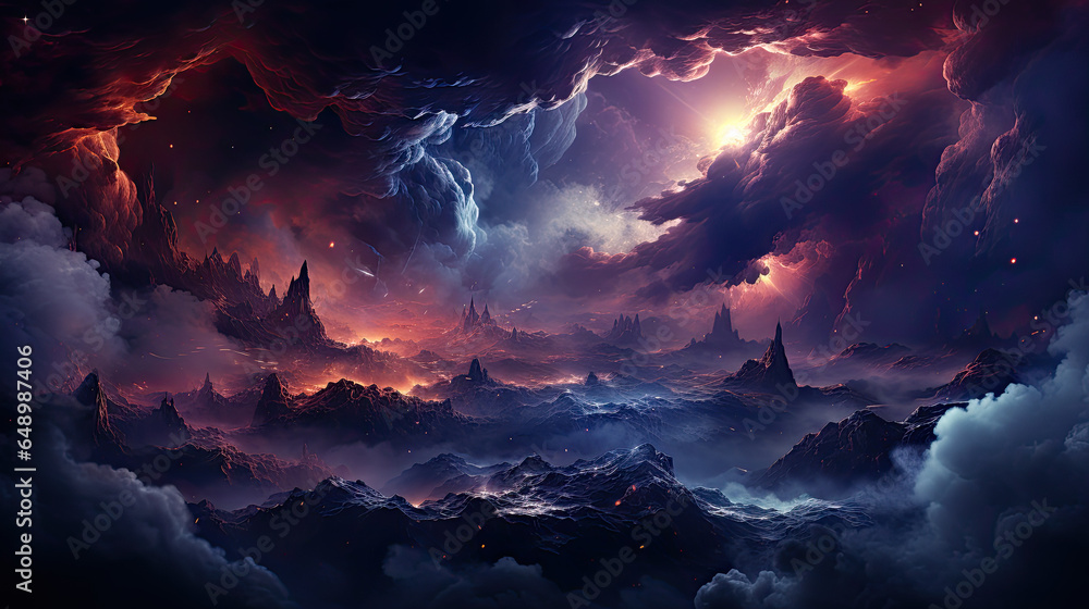 Fototapeta premium Galaxy Fantasy, Generative AI