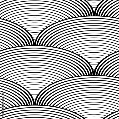 Vector seamless pattern with circular elements.