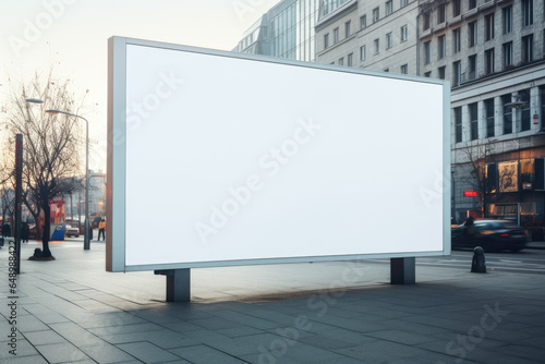 wide horizontal blank billboard mockup