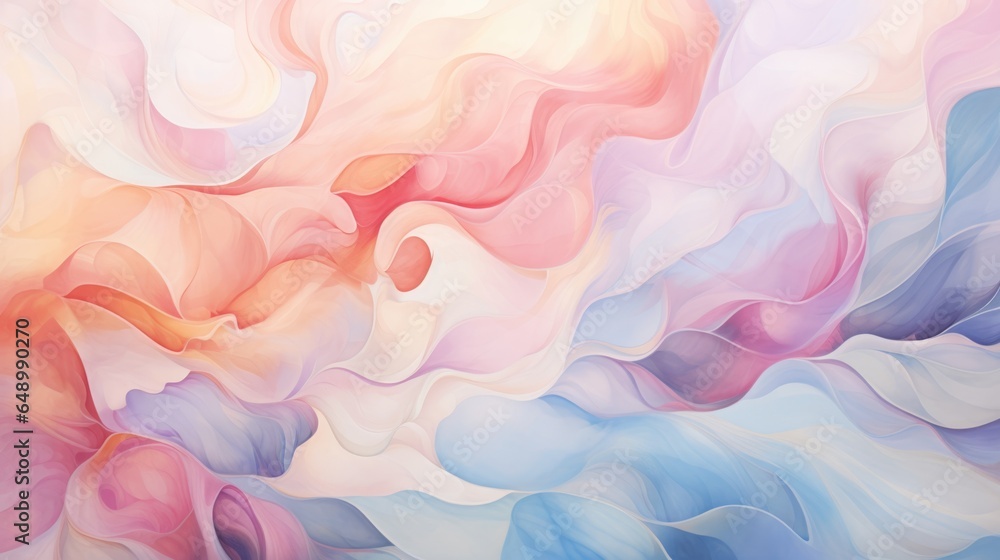 Abstract colorful watercolor waves background. Horizontal illustration of trendy wave texture paper for presentation, brochure, booklet, poster.