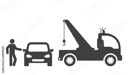 truck evacuator with car